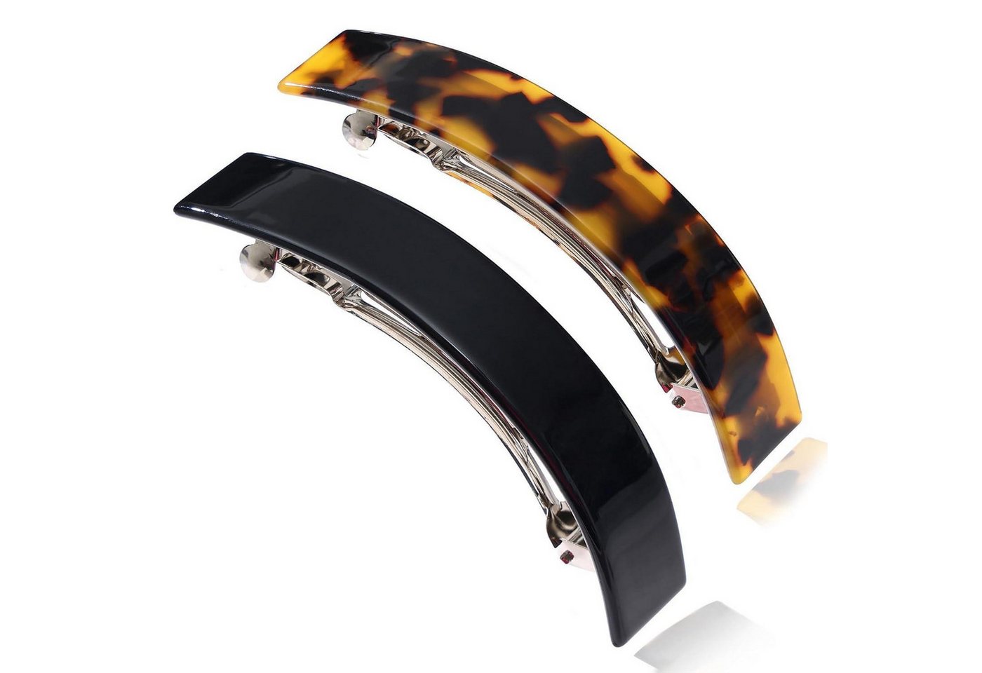 LuxusKollektion Haarspange Haarspangen Damen rechteckig schick automatisch elegant 2er Set von LuxusKollektion