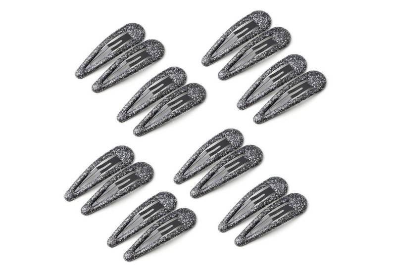 LuxusKollektion Haarspange Haarspangen Mädchen Bunte Glitzer Pailletten Haarclips Schwarz *16 von LuxusKollektion