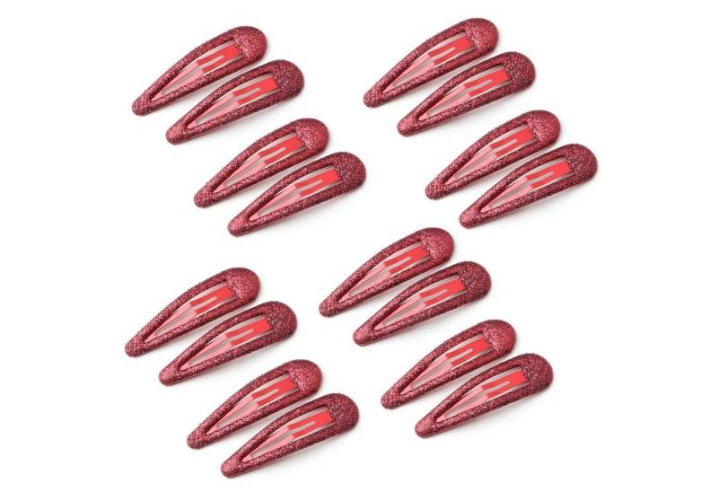 LuxusKollektion Haarspange Haarspangen Mädchen bunte Glitzer Pailletten Haarclips 16 Rot *16 von LuxusKollektion