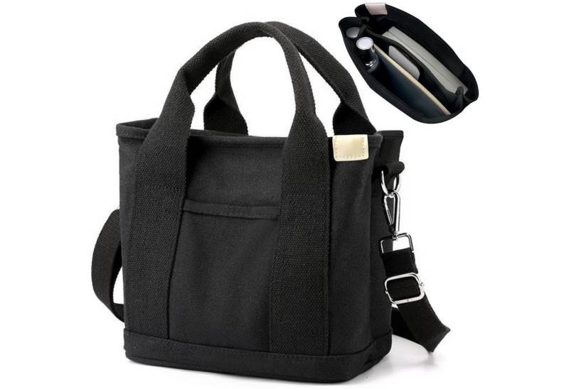 LuxusKollektion Handtasche Canvas Handtasche Umhängetasche Damen Shopper mit Reißverschluss von LuxusKollektion