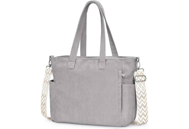 LuxusKollektion Handtasche Damen Cord Umhängetasche Groß Tote Bag Crossbody mit Schultergurt von LuxusKollektion
