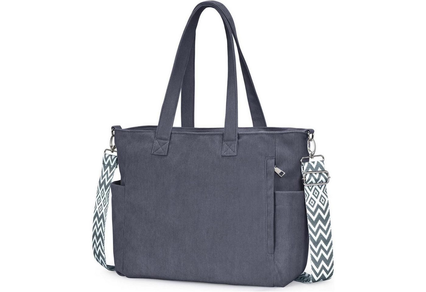 LuxusKollektion Handtasche Damen Cord Umhängetasche Groß Tote Bag mit Schultergurt von LuxusKollektion