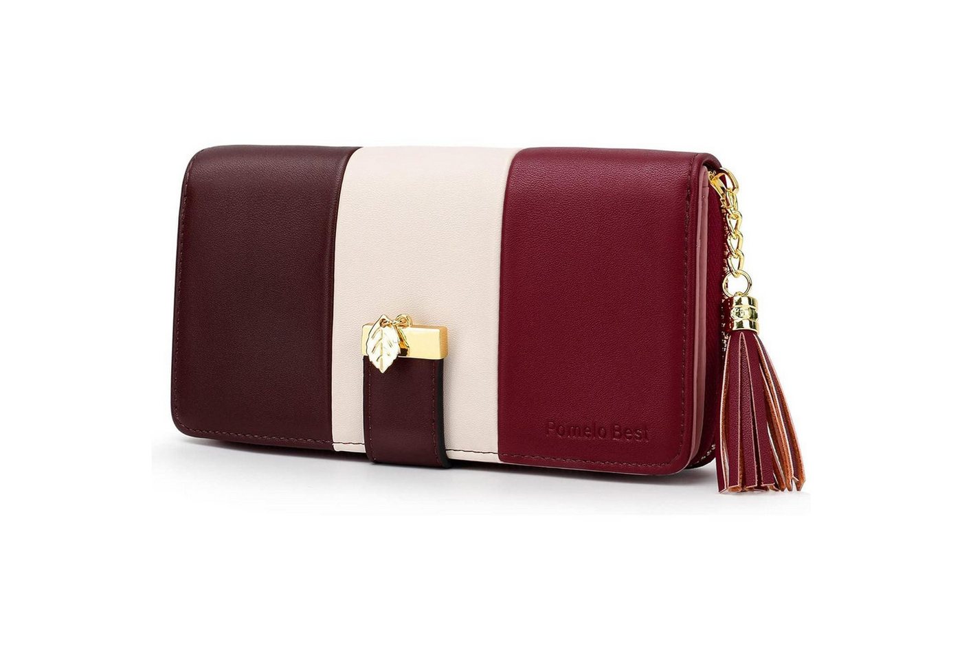 LuxusKollektion Handtasche Damen Geldbörse Mehrfarbig gestreift Portmonee NFC RFID Schutz von LuxusKollektion