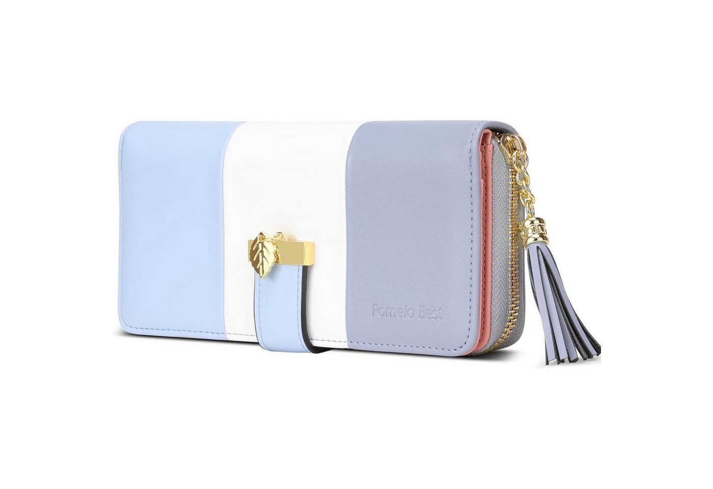 LuxusKollektion Handtasche Damen Geldbörse Mehrfarbig gestreift RFID NFC Portmonee von LuxusKollektion