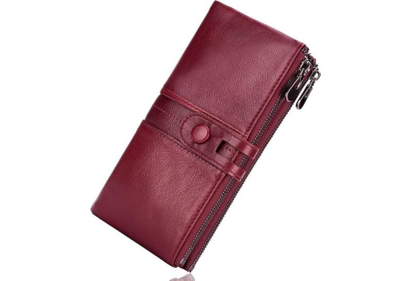 LuxusKollektion Handtasche Damen Geldbörse Vintage Leder RFID Schutz 13 Kartenfächer Handyfach von LuxusKollektion