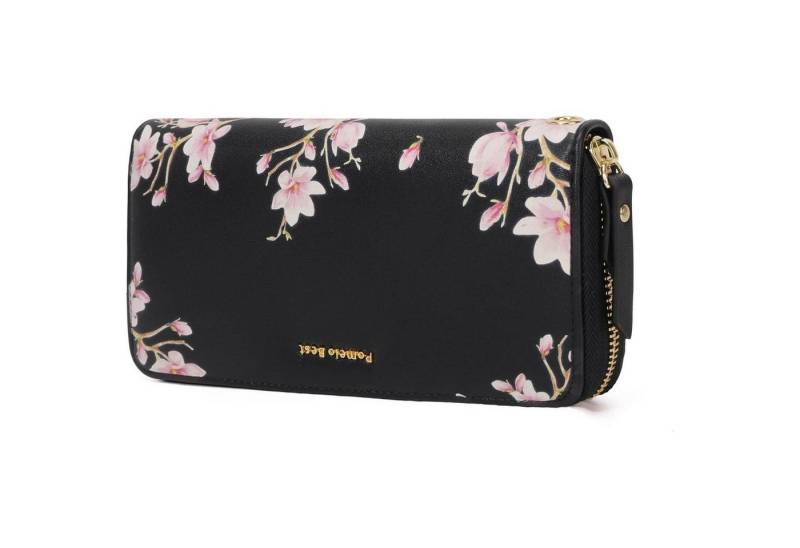 LuxusKollektion Handtasche Damen Geldbörse groß Langformat RFID-Blockierung Blumen Prägung viele von LuxusKollektion