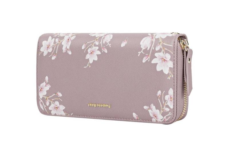 LuxusKollektion Handtasche Damen Geldbörse groß RFID-Blockierung Blumen Prägung viele Fächer von LuxusKollektion