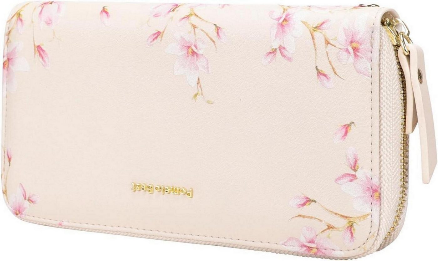LuxusKollektion Handtasche Damen Geldbörse groß mit RFID Blockierung und vielen Fächern Beige von LuxusKollektion