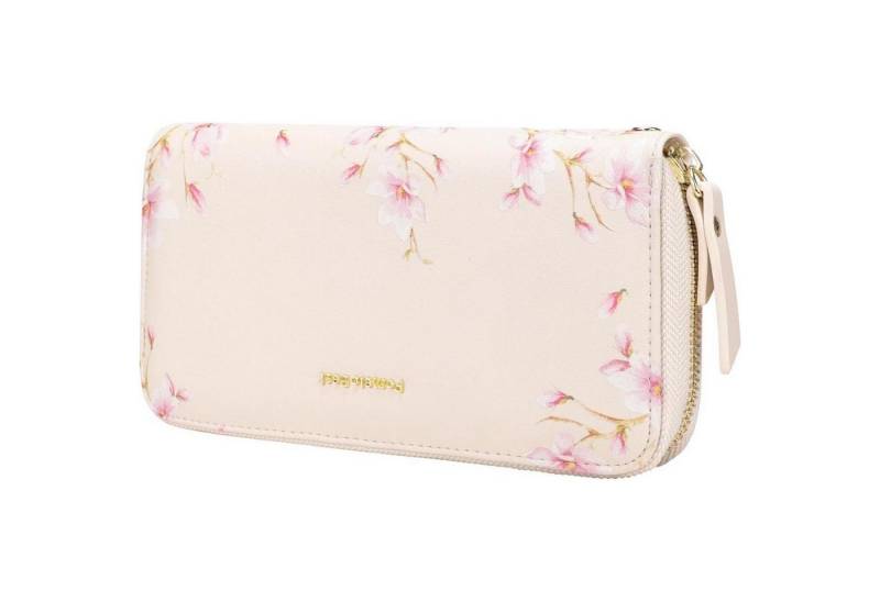 LuxusKollektion Handtasche Damen Geldbörse groß mit RFID Blockierung und vielen Fächern Beige von LuxusKollektion