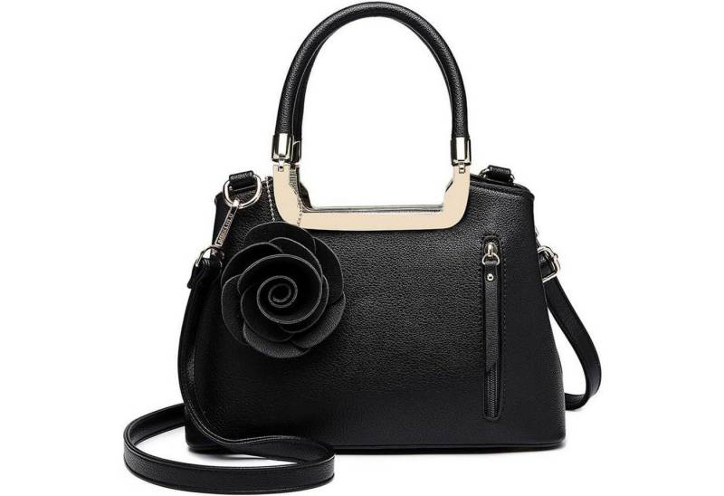 LuxusKollektion Handtasche Damen Handtasche Blumen Henkeltasche Schultertasche Elegant Kunstleder von LuxusKollektion