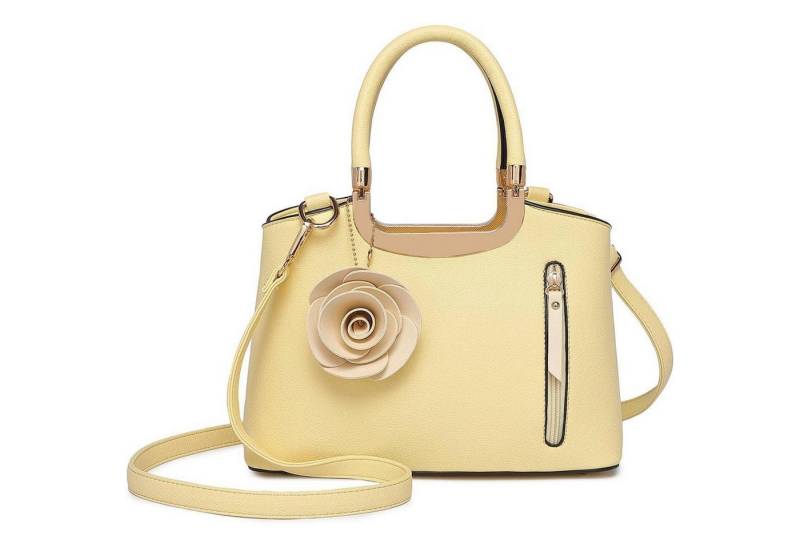 LuxusKollektion Handtasche Damen Handtasche Blumen Henkeltasche Schultertasche Kunstleder Elegant von LuxusKollektion