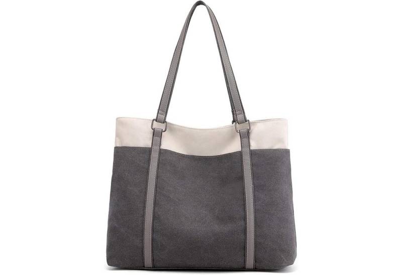LuxusKollektion Handtasche Damen Handtasche Schultertasche Canvas Groß Shopper Elegant für Büro von LuxusKollektion