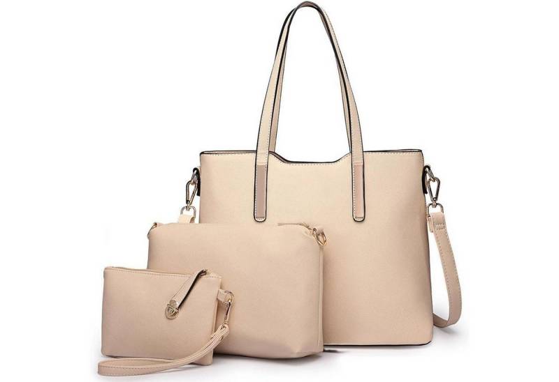 LuxusKollektion Handtasche Damen Handtasche Schultertasche Shopper Set Henkeltasche PU Leder von LuxusKollektion