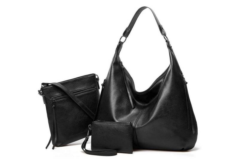 LuxusKollektion Handtasche Damen Handtasche Set Leder Shopper Hobo Umhängetasche Geldbörse von LuxusKollektion