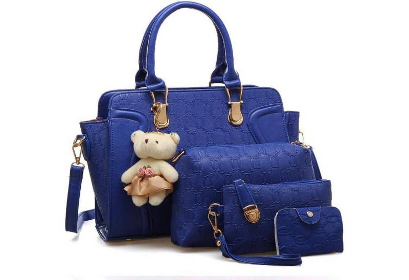 LuxusKollektion Handtasche Damen Handtasche Set Mittelgroß Elegant 4-teilig PU Leder von LuxusKollektion