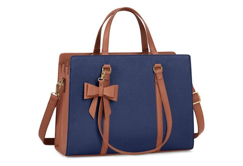 LuxusKollektion Handtasche Damen Handtasche Shopper Große Laptoptasche 15.6 Zoll PU Leder Schwarz von LuxusKollektion