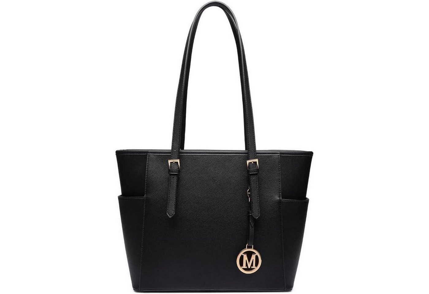 LuxusKollektion Handtasche Damen Handtasche Shopper Schwarz Große Schultertasche 35/28/15 CM von LuxusKollektion