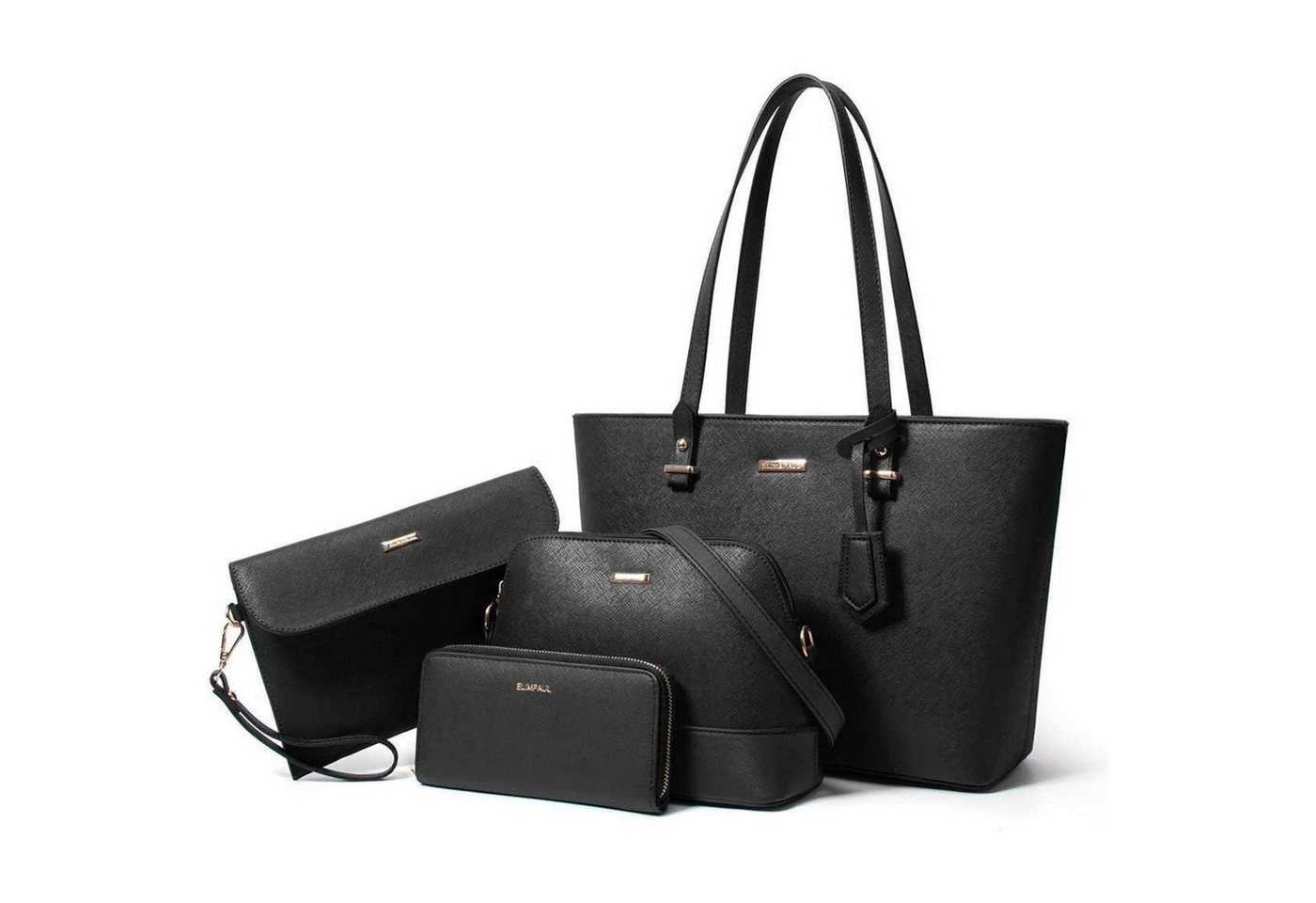 LuxusKollektion Handtasche Damen Handtasche Tote Shopper Groß Schultertasche Umhängetasche Grau von LuxusKollektion