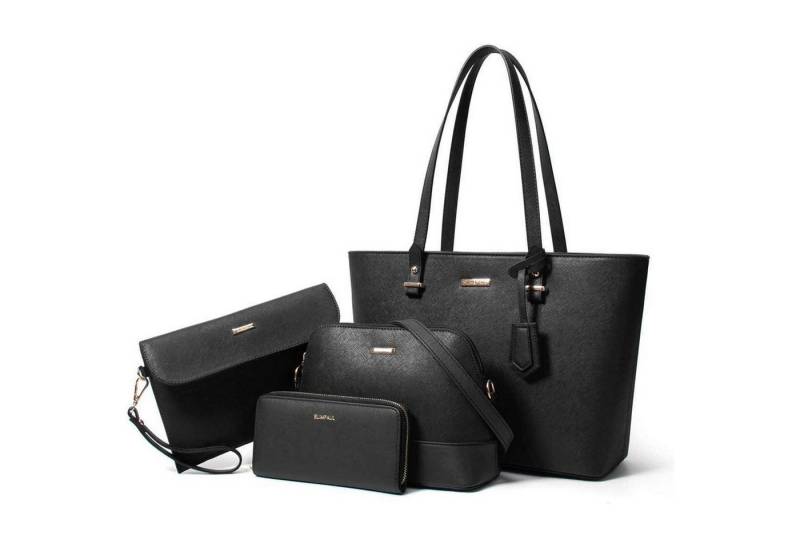 LuxusKollektion Handtasche Damen Handtasche Tote Shopper Groß Schultertasche Umhängetasche Grau von LuxusKollektion