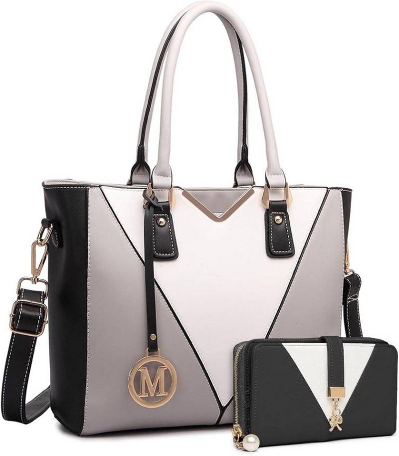 LuxusKollektion Handtasche Damen Handtasche V-Form Design Schultertasche Shopper Synthetic von LuxusKollektion