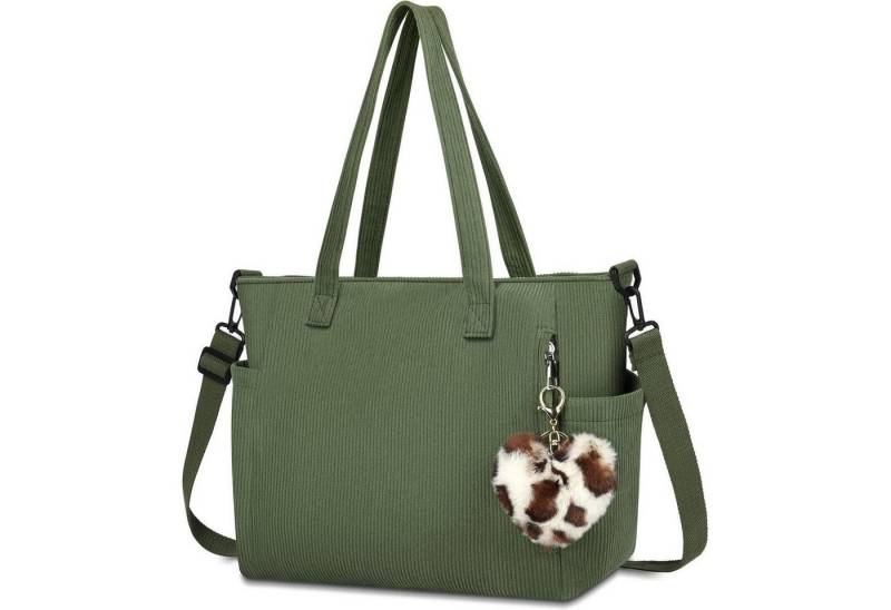 LuxusKollektion Handtasche Damen Kord Handtasche Groß Umhängetasche Shopper Beuteltasche Plain von LuxusKollektion