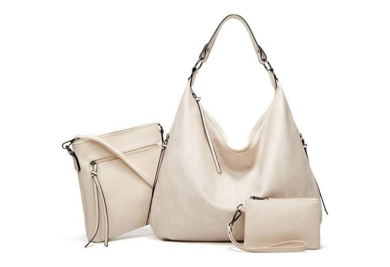 LuxusKollektion Handtasche Damen Leder Handtaschen Set mit Geldbörse Shopper Hobo Umhängetasche von LuxusKollektion