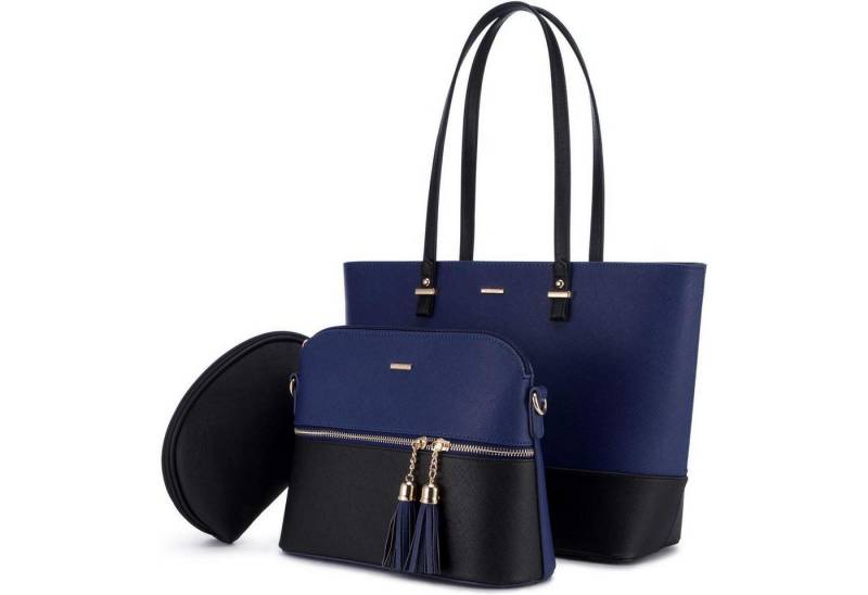 LuxusKollektion Handtasche Damen Schultertasche Set Shopper Groß Tasche Shoulder Bag Henkeltasche von LuxusKollektion