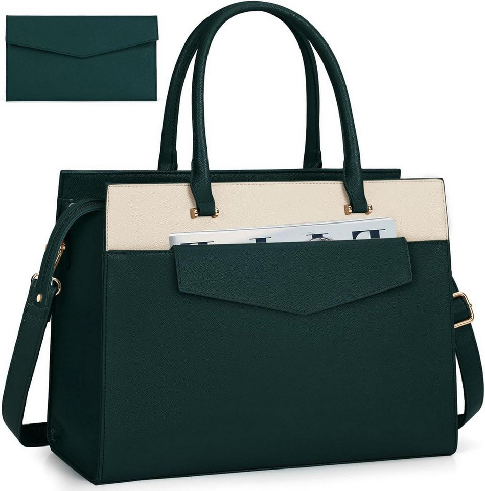 LuxusKollektion Handtasche Damentasche Umhängetasche 2 in 1 Laptoptasche Groß Wasserdicht von LuxusKollektion