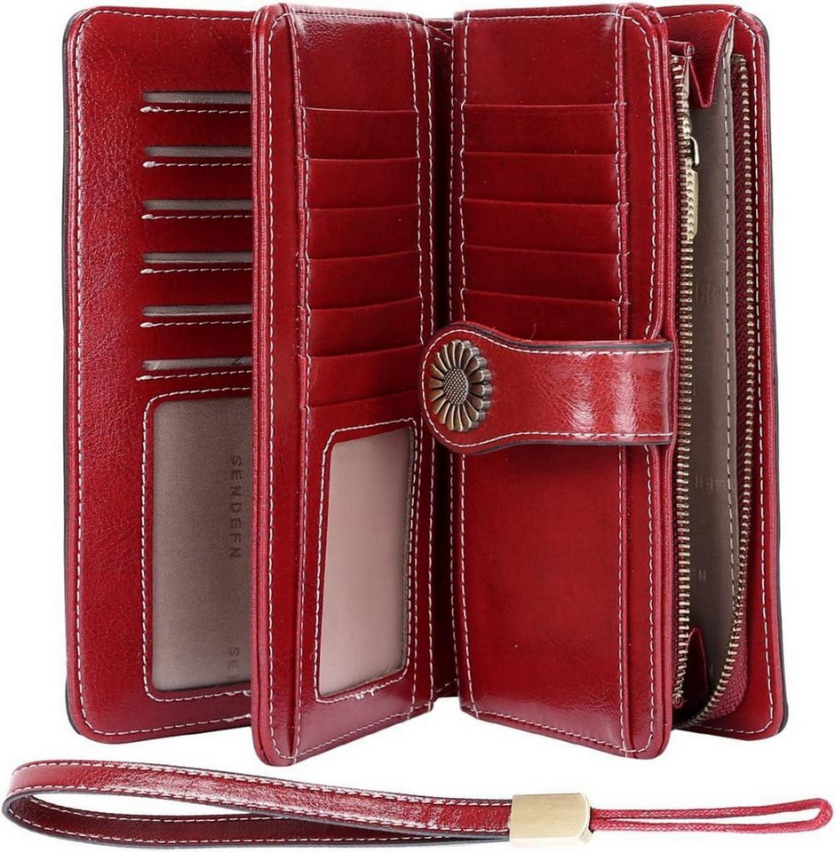 LuxusKollektion Handtasche Geldbörse Damen Leder XXL RFID Schutz Viele Fächer Rot LuxusKollektion Handtasche Geldbörse Damen Leder XXL RFID Schutz Viele Fächer Rot von LuxusKollektion