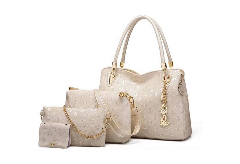 LuxusKollektion Handtasche Handtasche Damen Set Mode Frauen Umhängetasche Portemonnaie 4-teilig von LuxusKollektion