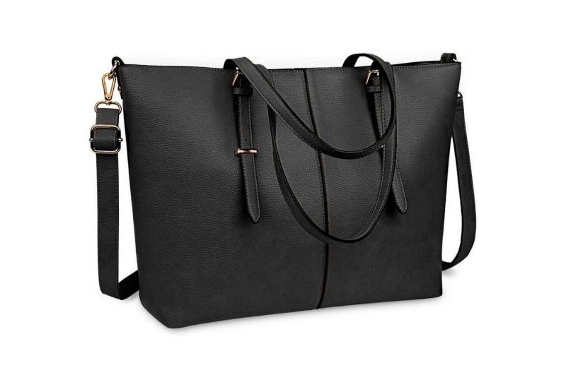 LuxusKollektion Handtasche Laptop Damen Handtasche 15,6 Zoll Shopper Elegant Leder Taschen von LuxusKollektion