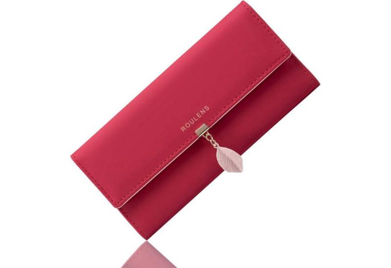 LuxusKollektion Handtasche RFID Damen Geldbörse mit 9 Kartenfächern, Glattem Kunstleder von LuxusKollektion