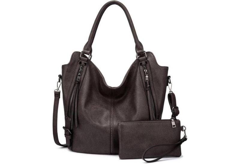 LuxusKollektion Handtasche Realer Damen Handtaschen Set Groß Shopper Schultertasche Umhängetasche von LuxusKollektion