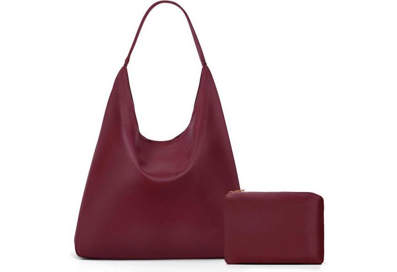 LuxusKollektion Handtasche Wildleder Tote Bag Groß Shopper Damen Handtasche Hobo Uni Slouchy von LuxusKollektion