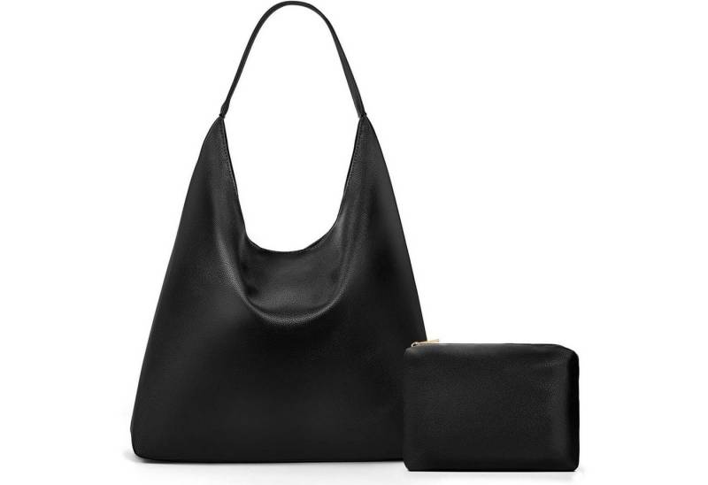 LuxusKollektion Handtasche Wildleder Tote Bag Groß Shopper Damen Handtasche Hobo Uni Slouchy von LuxusKollektion
