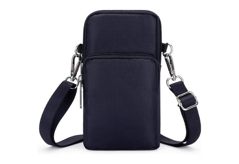 LuxusKollektion Handytasche Handytasche Damen Umhängetasche Geldbörse Nylon 7 Zoll 9011-dark Blue von LuxusKollektion