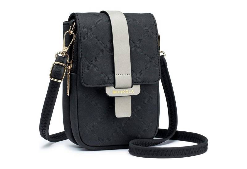 LuxusKollektion Handytasche Handytasche RFID-Blockierung Damen Leder große Kapazität Schwarz von LuxusKollektion