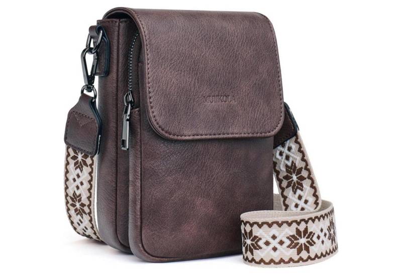 LuxusKollektion Handytasche Handytasche Umhängetasche RFID Damen Leder Geldbörse große Kapazität von LuxusKollektion