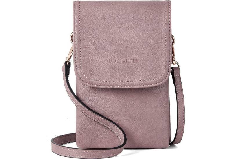 LuxusKollektion Handytasche Kleine Handy Umhängetasche PU Leder Damen Geldbörse Designer Lila von LuxusKollektion
