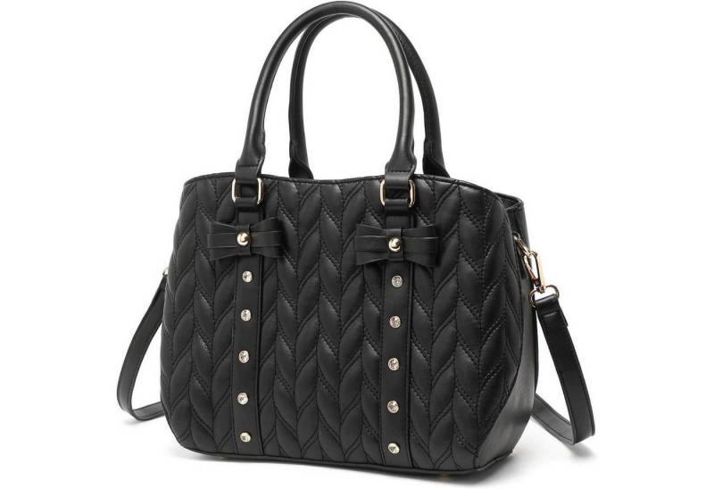 LuxusKollektion Henkeltasche Damen Handtasche Gestepptes Design PU-Leder Groß Schultertasche von LuxusKollektion