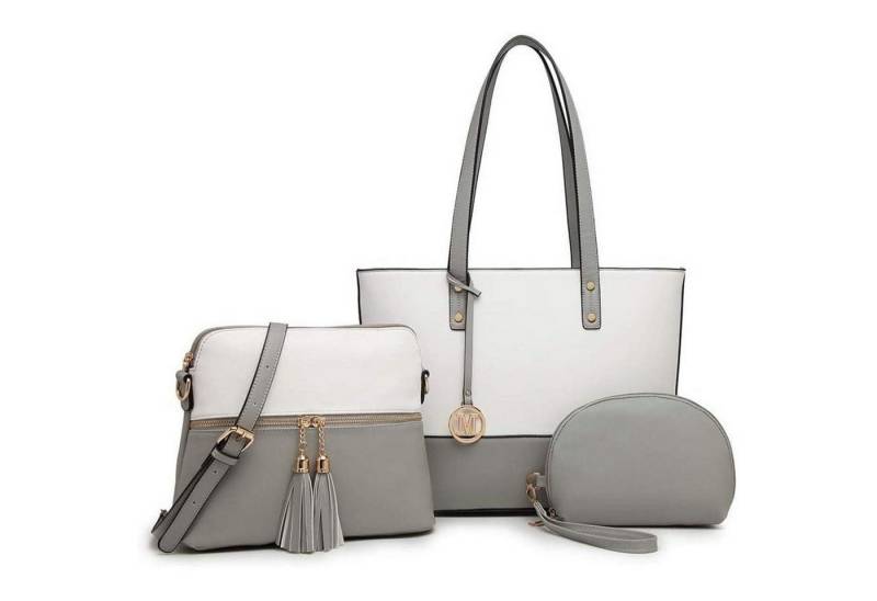LuxusKollektion Henkeltasche Damen Handtasche Henkeltasche 3 Stück Sets große Shopper Tote von LuxusKollektion
