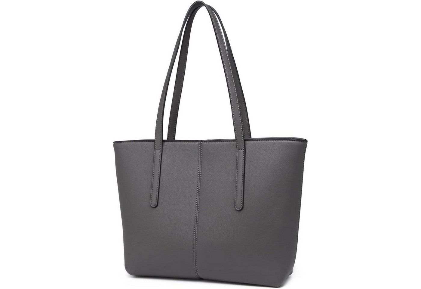 LuxusKollektion Henkeltasche Schultertasche Damen Handtasche PU Leder Henkeltasche Dunkelgrau von LuxusKollektion