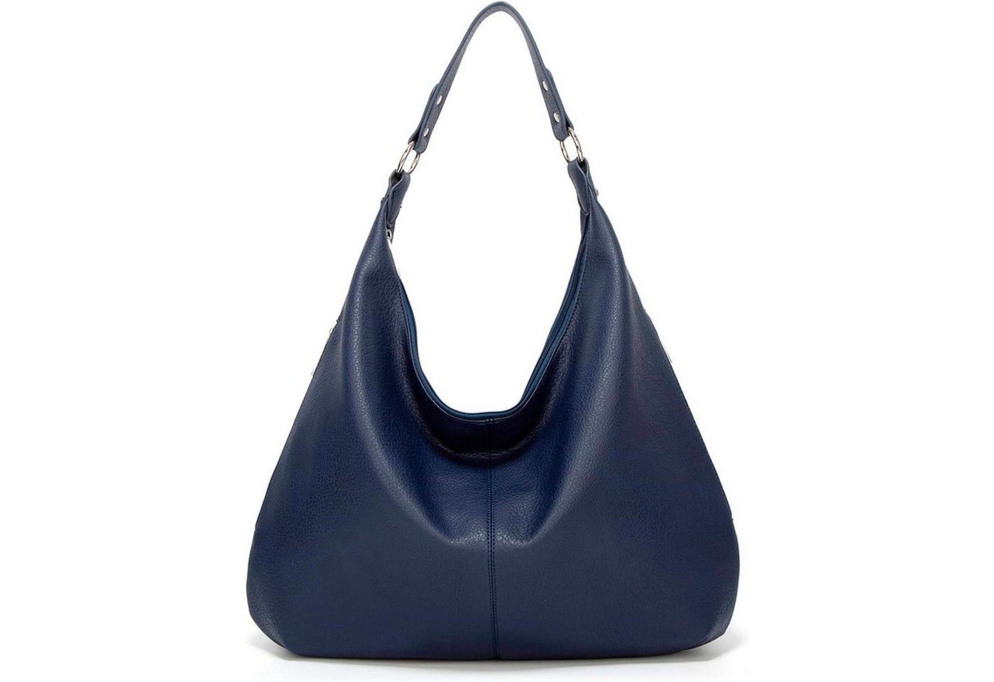 LuxusKollektion Hobo Handtasche Tote Hobo Reißverschluss PU Leder Damen Lila-blau von LuxusKollektion