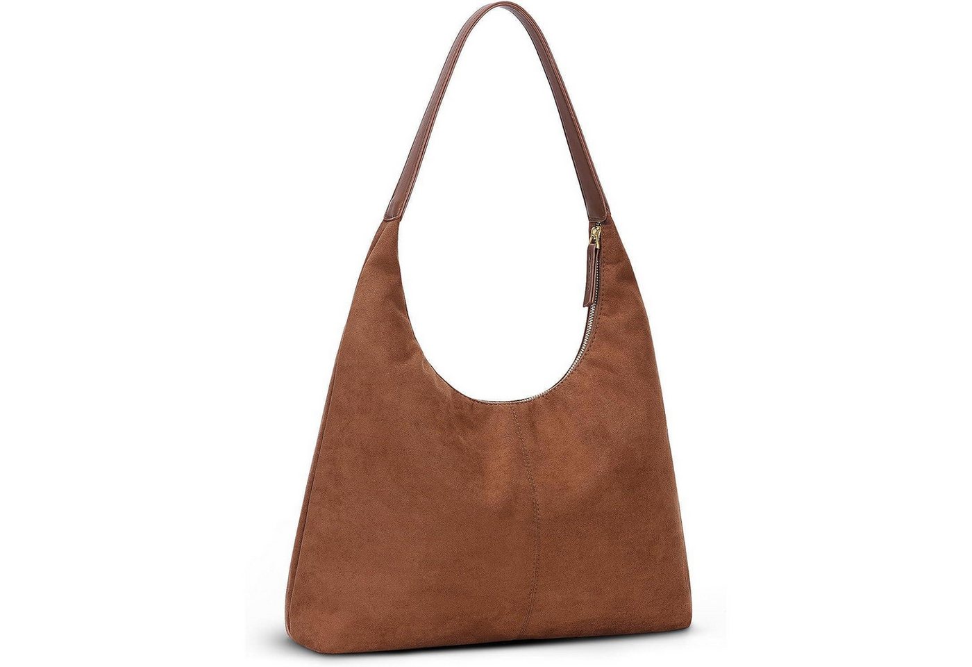 LuxusKollektion Hobo Handtasche Wildleder Tote Hobo Slouchy Damen Vintage Braun C2-braun von LuxusKollektion