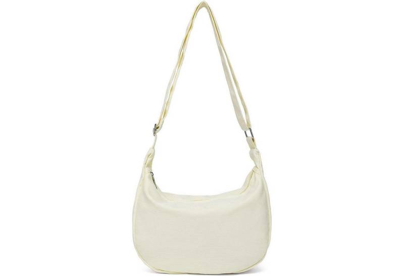 LuxusKollektion Hobo Umhängetasche Damen Halbmond Crossbody Hobo Schultergurt X-beige von LuxusKollektion