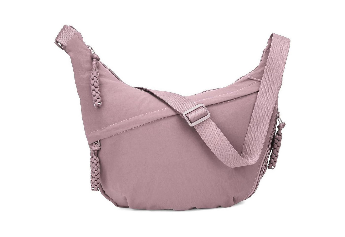 LuxusKollektion Hobo Umhängetasche Halbmond Nylon Crossbody Hobo Damen Rosa von LuxusKollektion