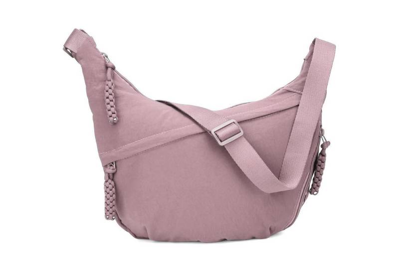 LuxusKollektion Hobo Umhängetasche Halbmond Nylon Crossbody Hobo Damen Rosa von LuxusKollektion