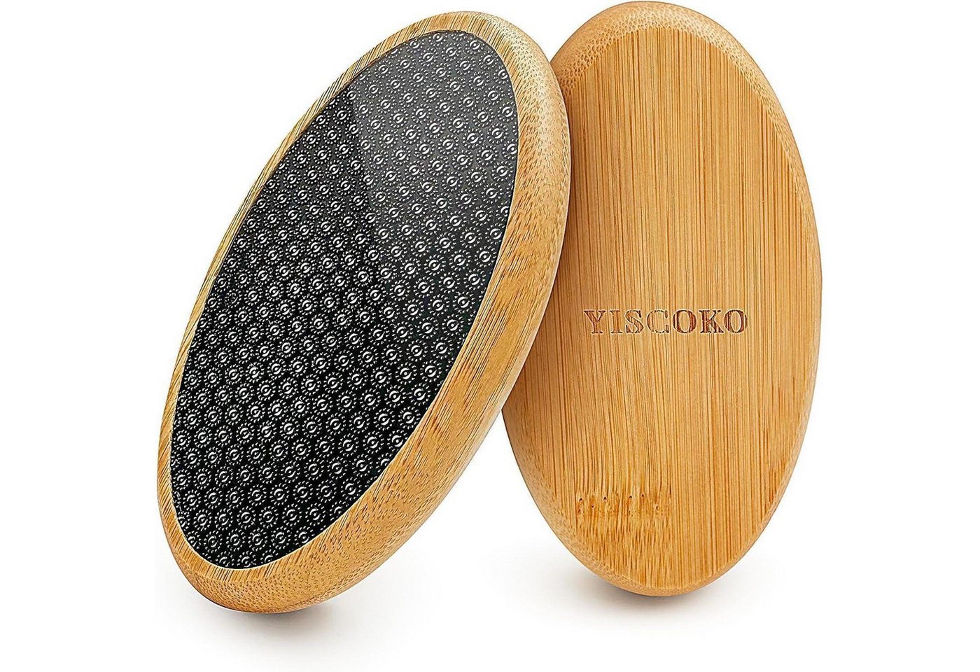 LuxusKollektion Hornhautfeile Fußfeile Glas Bambusgriff Hornhautentferner für glatte Fersen von LuxusKollektion