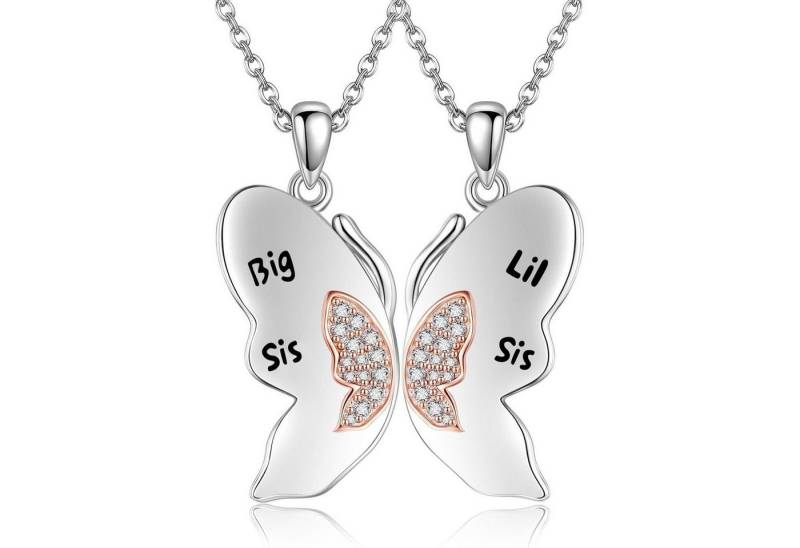 LuxusKollektion Kette und Anhänger Set 925 Sterling Silber Mutter Tochter Yin Yang Ketten für 2 - Matching von LuxusKollektion