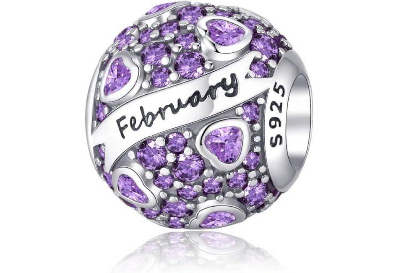 LuxusKollektion Kette und Anhänger Set Anhänger 925 Sterling Silber Geburtsstein Herz C-Frauen Charme-7 von LuxusKollektion